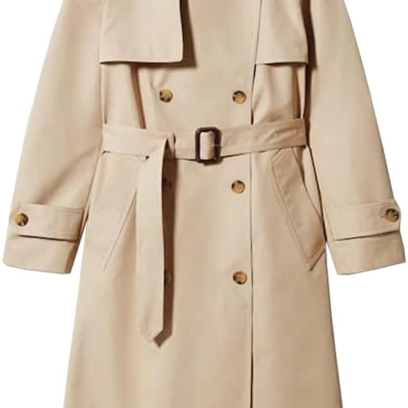 Women Lapel Long Sleeve Overcoat Outwear Casual Winter Warm Trench Coat trench - Picture 3 of 5